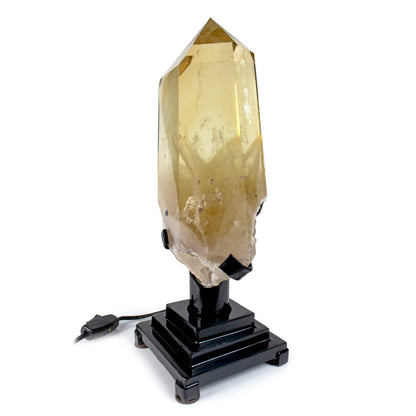 Large Brazilian Citrine Point Lighted Rotating Display Stand – Crystals & Minerals