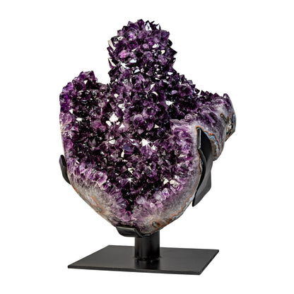 Amethyst Crystal Stalactite Specimen on Custom Fitted Stand –
