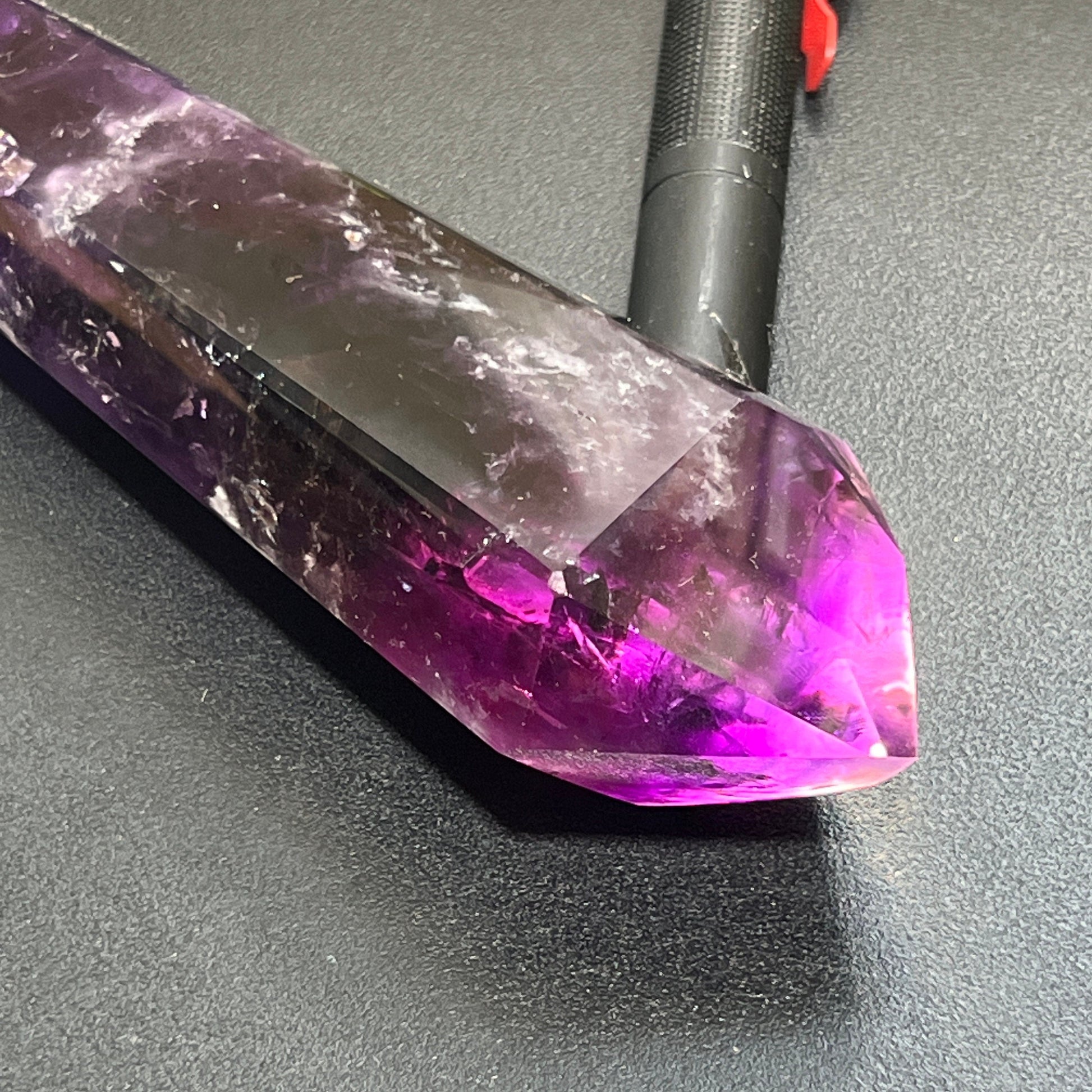 Large Extra Quality Dark Amethyst Crystal Faceted Scepter Point Standing Tower Staff Wand – Home & Living > Home Decor > Home Accents > Rocks & Geodes