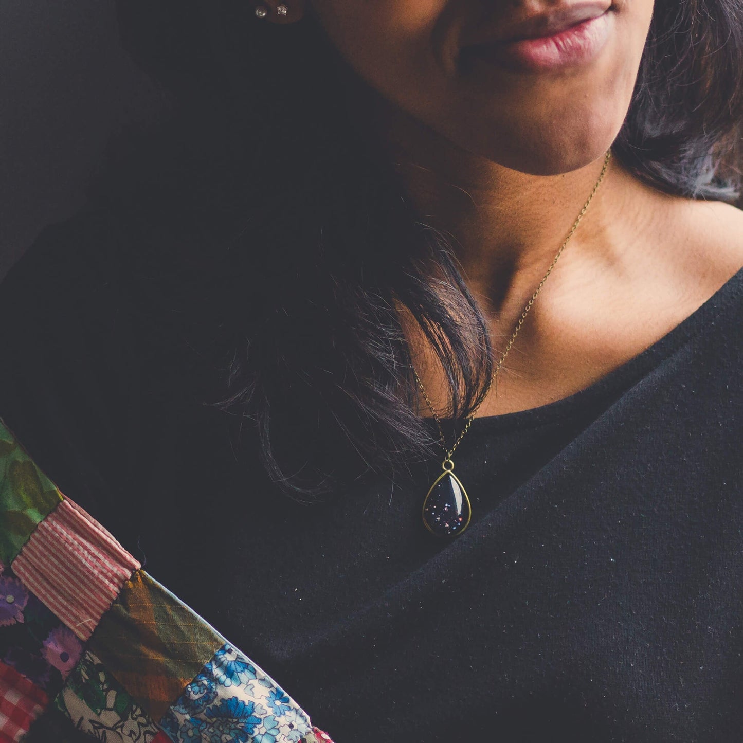 Deep Field Drops in Cosmic Ocean Teardrop Necklace – Necklace