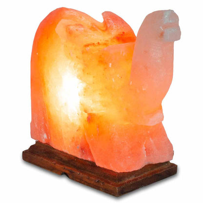 Elephant Shaped Salt Lamp  - 9" avg. - Cord, Bulb, Dimmer