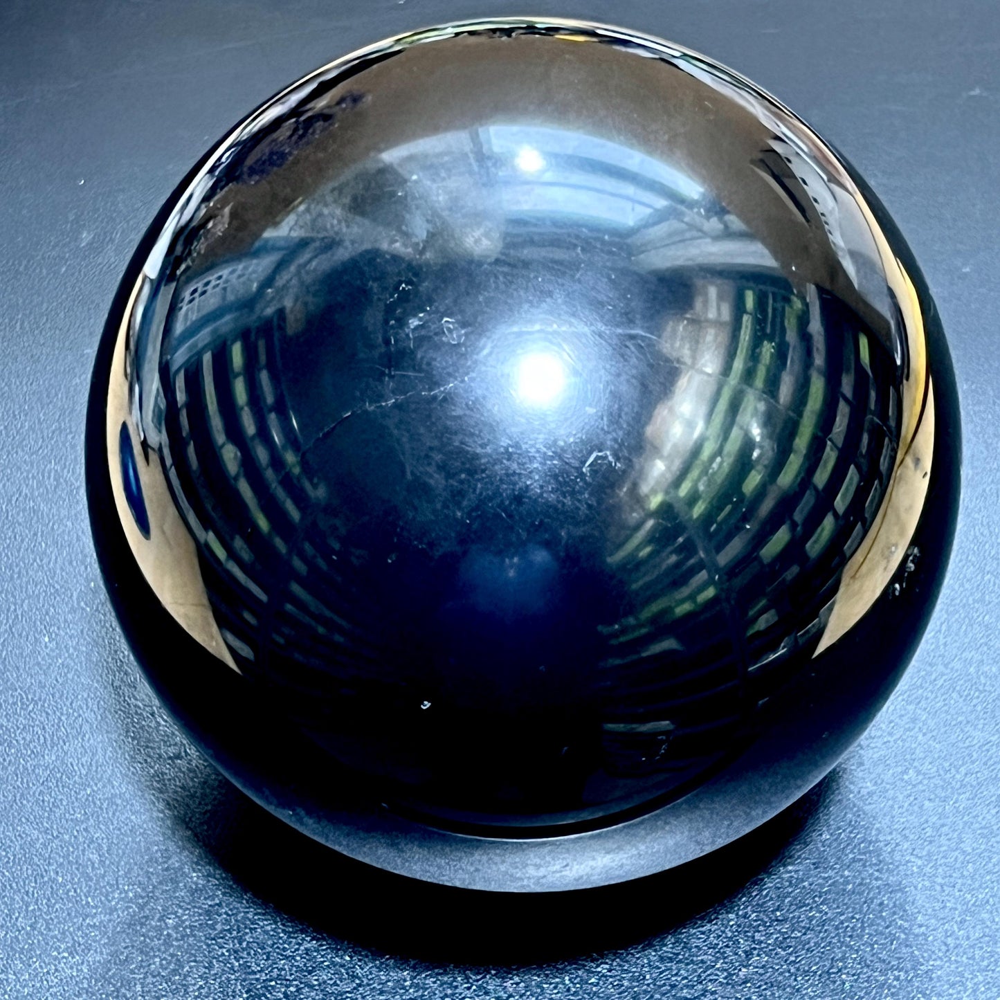 XL Karelian Black Shungite Sphere – 9+ lb, 6" Polished Crystal