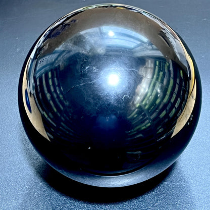 XL Karelian Black Shungite Sphere – 9+ lb, 6" Polished Crystal