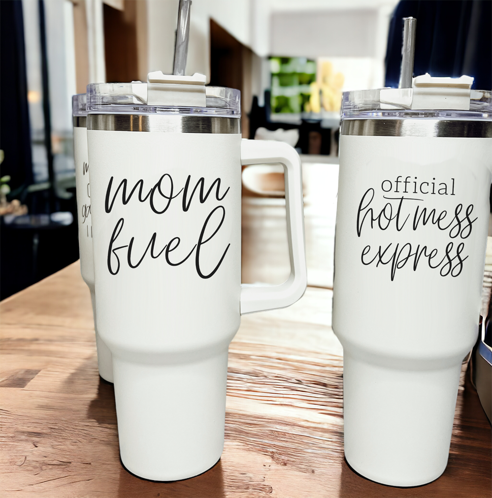 Mom fuel – Travel Mug, Coffee Cup, Drinkware