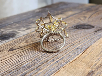 AA Spider Jade Ring, Set in Sterling Silver –