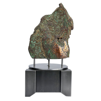 Michigan Copper Float Fold Specimen with Cut Base & Rotating Stand