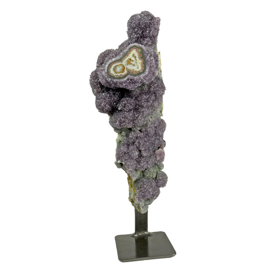 Amethyst Druzy Geode on Spiral Stand - Purple Crystal Bulbs – Crystals & Geodes
