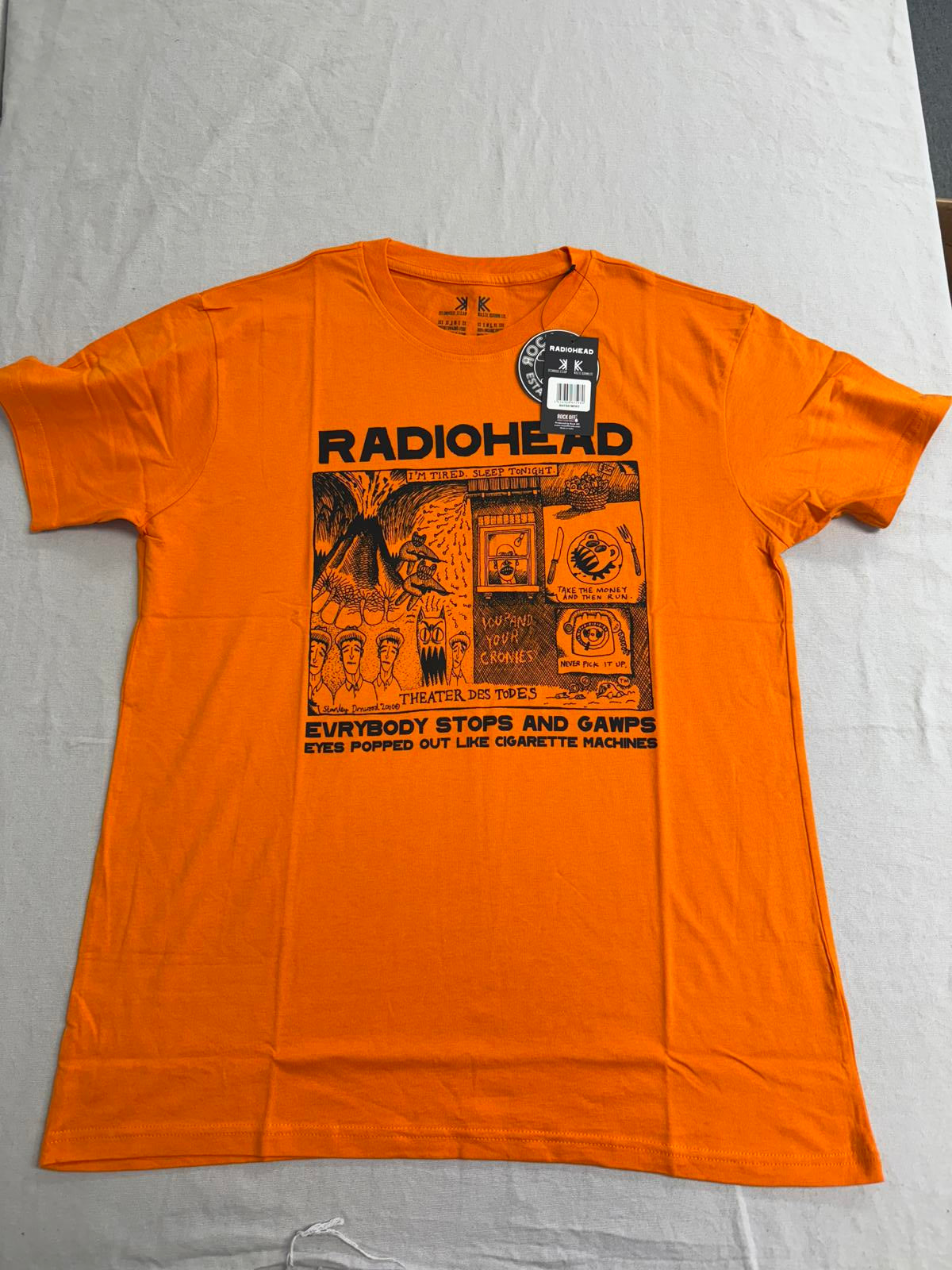Radiohead Gawps Orange T-Shirt | Vintage Band Tee –