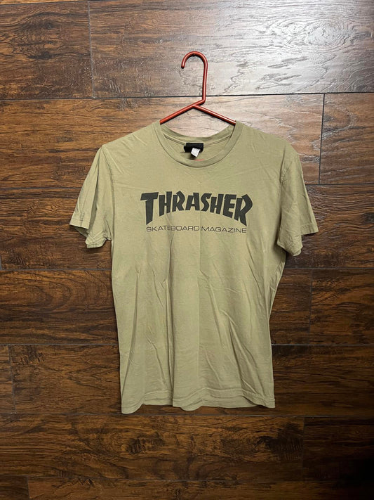 Thrasher Skateboard Magazine T-shirt - Military Green - S –