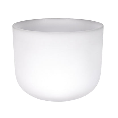 10" Frosted Quartz Sound Bowl – A Note | Amethyst Gem Infused Singing Bowl –