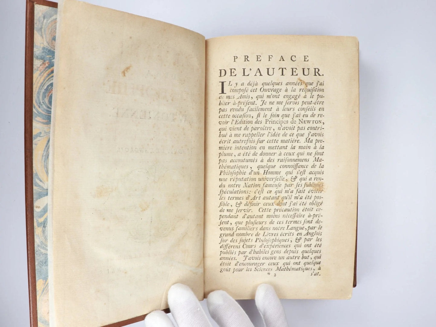 First Edition 1755 - Elements of Newtonian Philosophy (French Translation)