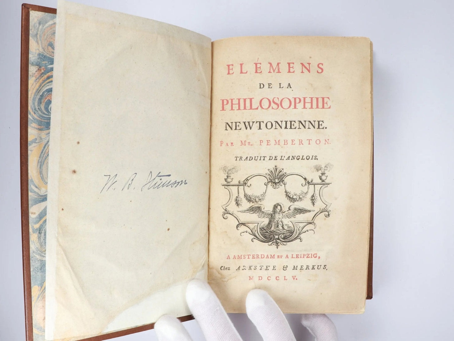First Edition 1755 - Elements of Newtonian Philosophy (French Translation)
