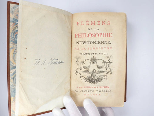 First Edition 1755 - Elements of Newtonian Philosophy (French Translation)
