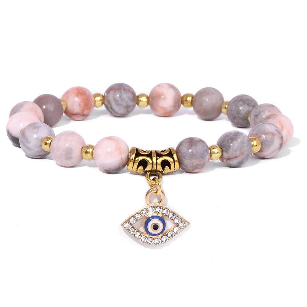 Pink Zebra Jasper Joyful Spirit Bracelet – Beaded Bracelet