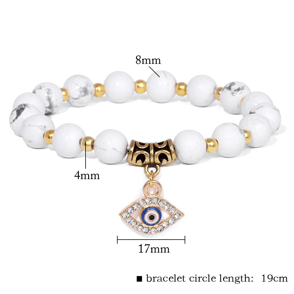 White Turquoise Angelic Energy Bracelet – Beaded Bracelet