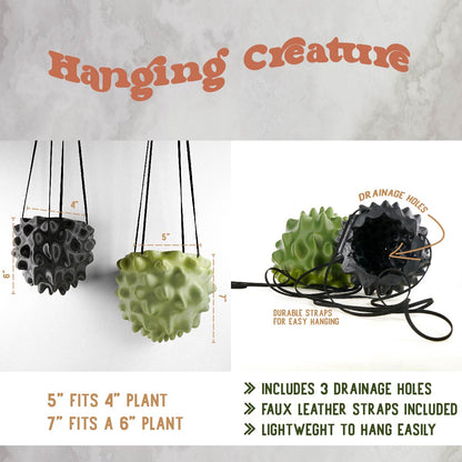 The Creature Orb Hanging Planter Pot With Drainage – Pots & Planters