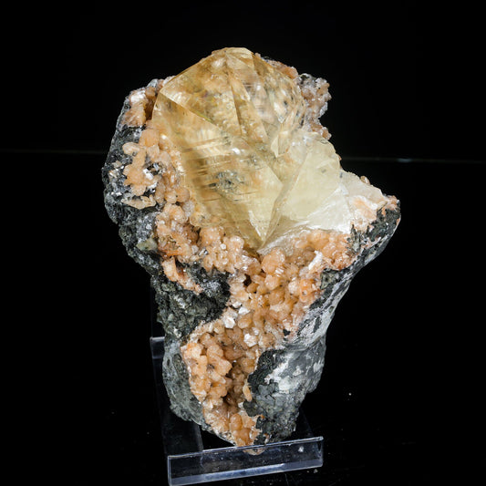 Extremely Rare Calcite with Stellerite Natural Mineral Specimen – Calcite