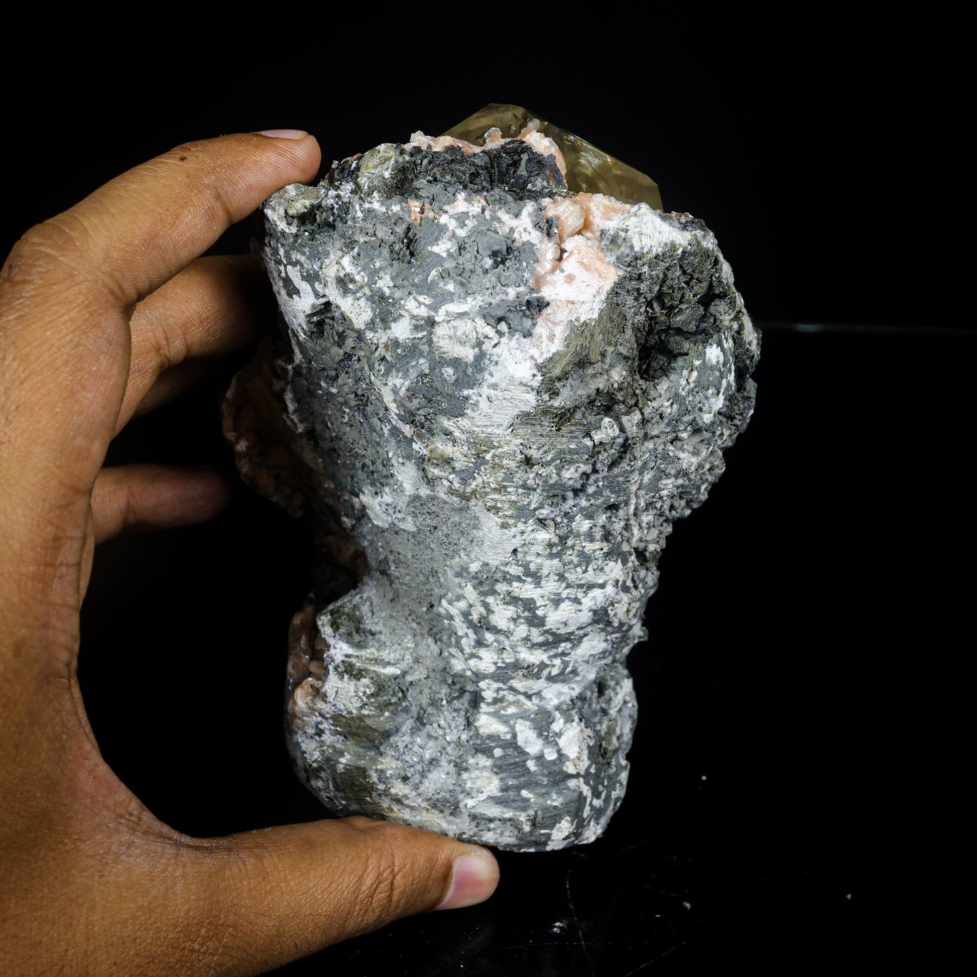 Extremely Rare Calcite with Stellerite Natural Mineral Specimen – Calcite