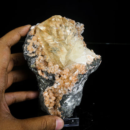 Extremely Rare Calcite with Stellerite Natural Mineral Specimen – Calcite