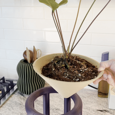 Conduit Plant Stand with Planter & Catch – Pots & Planters