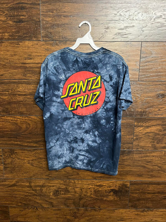 Faded Santa Cruz Dot Tie Dye T-shirt - Skate Tee -M –