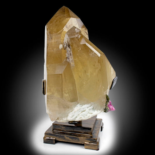 Brazilian Citrine with Watermelon Tourmaline - Rare Crystal Stand – Crystals & Minerals