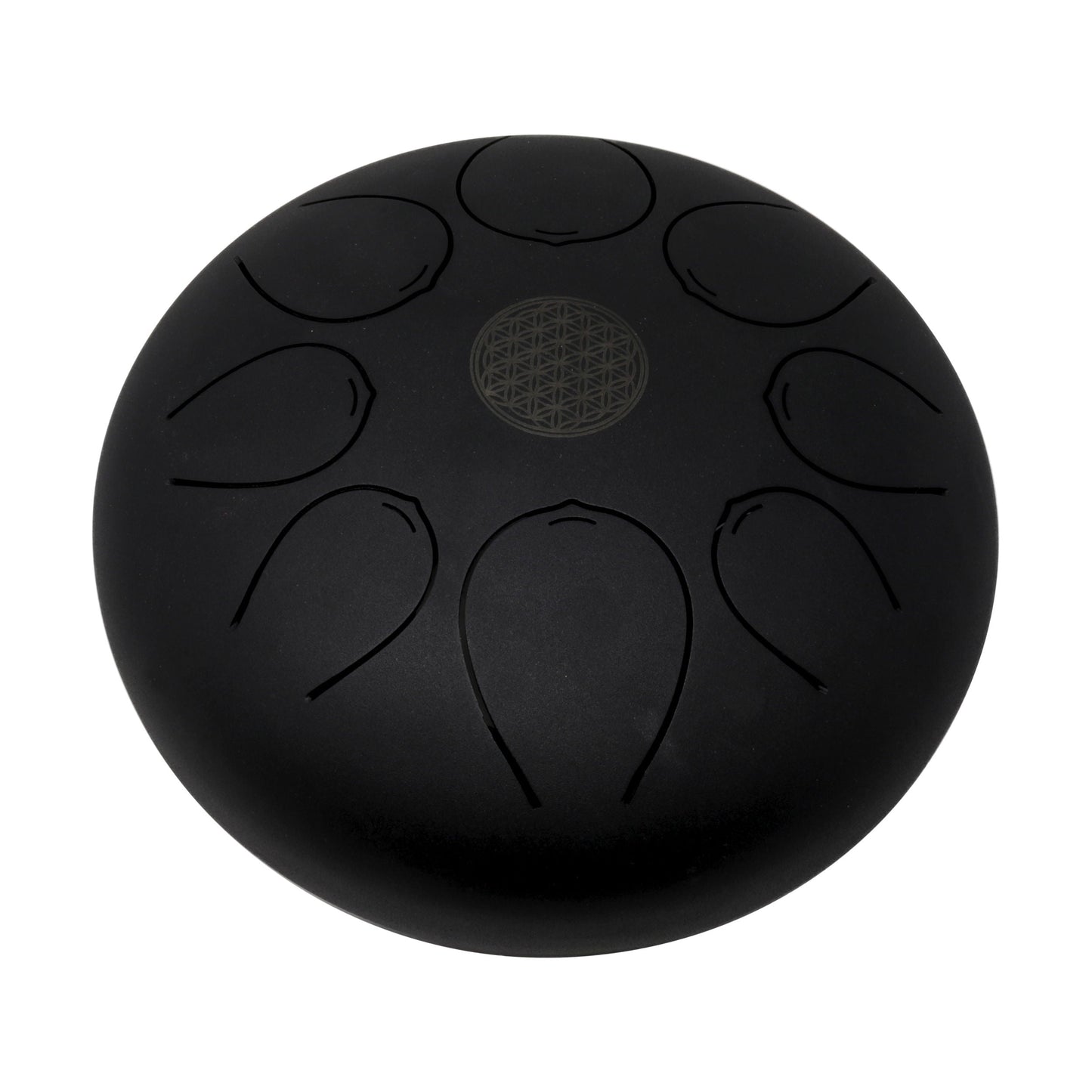 20cm Pentatonic Steel Tongue Drum – Black Singing Drum with Travel Bag –