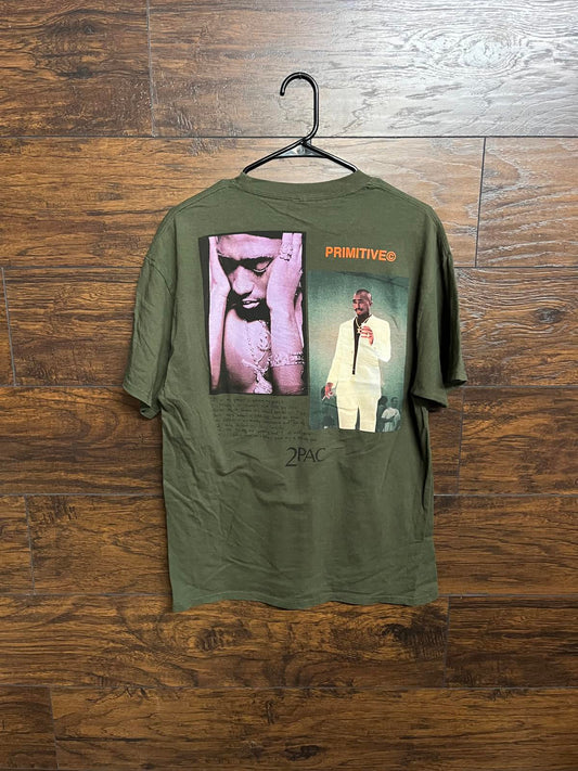T-shirt 2pac x Primitive Skateboards Collab Tupac Shirt - L –