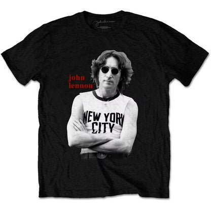 Modern John Lennon New York City T-shirt - NYC Lennon The Beatles Tee - New – Black