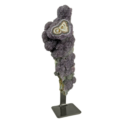 Amethyst Druzy Geode on Spiral Stand - Purple Crystal Bulbs – Crystals & Geodes