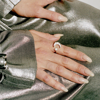 Moon + Sun Opal Ring