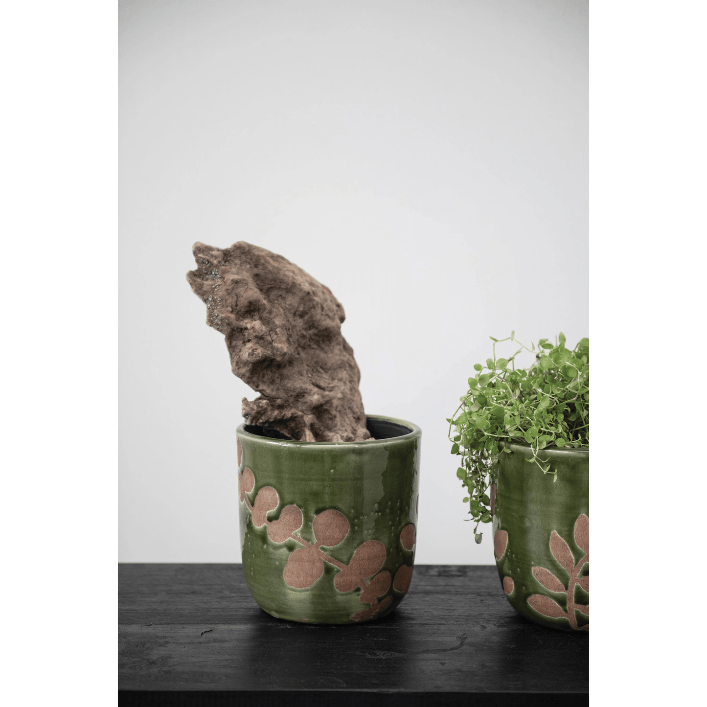 Terracotta Planter with Green Foliage Print – 2 Styles