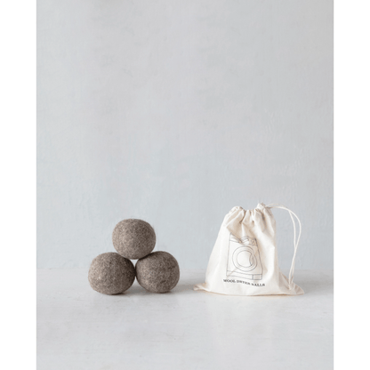 Wool Felt Dryer Balls – Set of 3 Reusable Eco-Friendly Laundry Balls