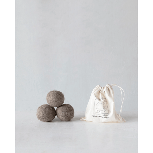 Wool Felt Dryer Balls – Set of 3 Reusable Eco-Friendly Laundry Balls
