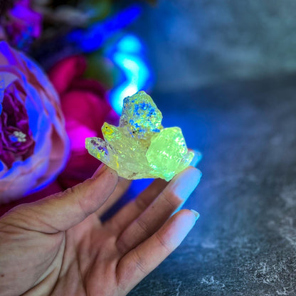 Firefly Petroleum Quartz – Rare Fluorescent Crystal Specimens from Madagascar – 30-39 Grams
