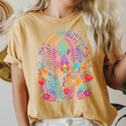Floral Boho - Comfort Colors Tshirt