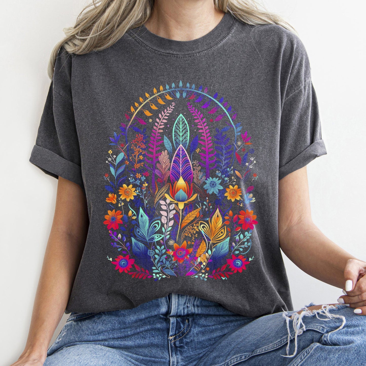 Floral Boho - Comfort Colors Tshirt