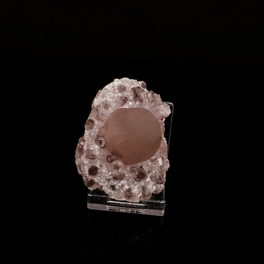 Fluorite ball on Amethyst Natural Mineral Specimen # B 6151 – Fluorite