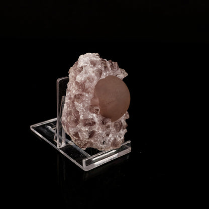 Fluorite ball on Amethyst Natural Mineral Specimen # B 6151 – Fluorite