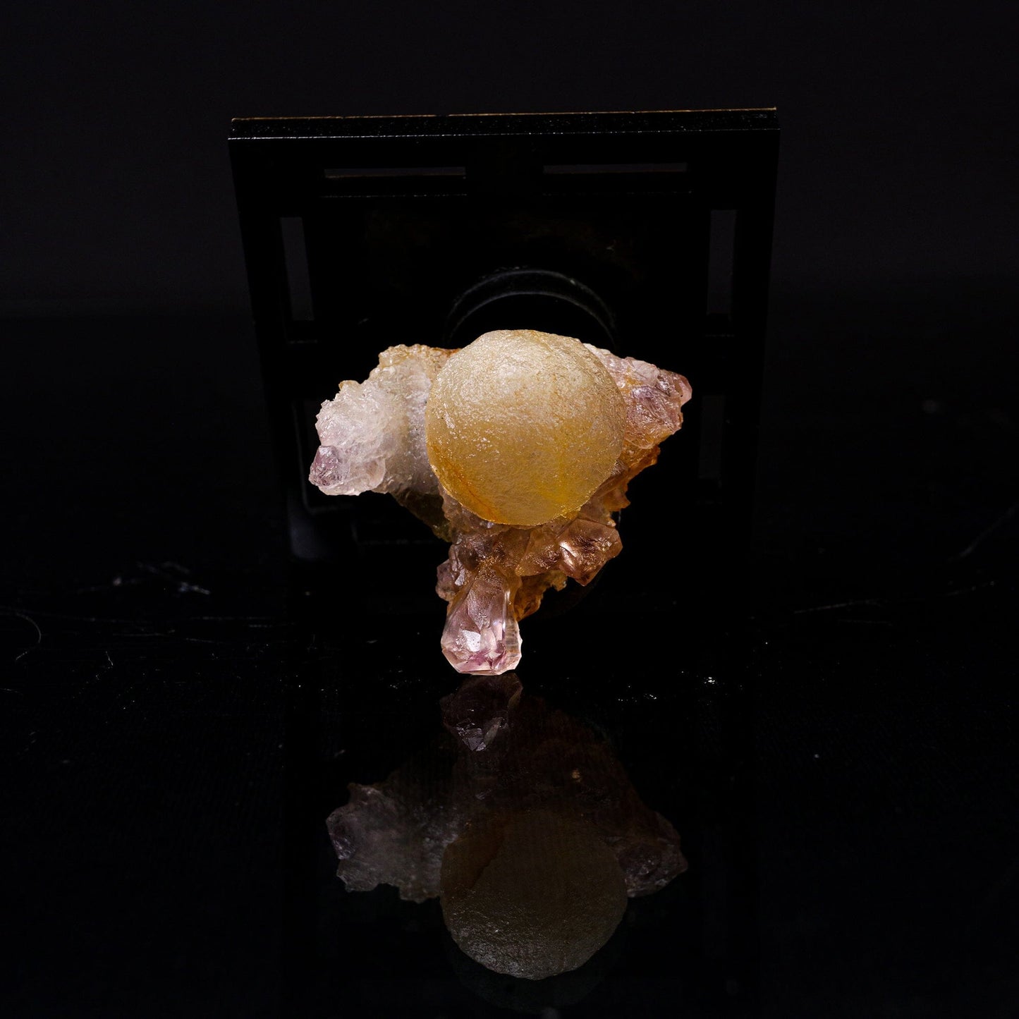 Fluorite Botryoidalon on Amethyst Natural Mineral Specimen # B 6719 – Fluorite