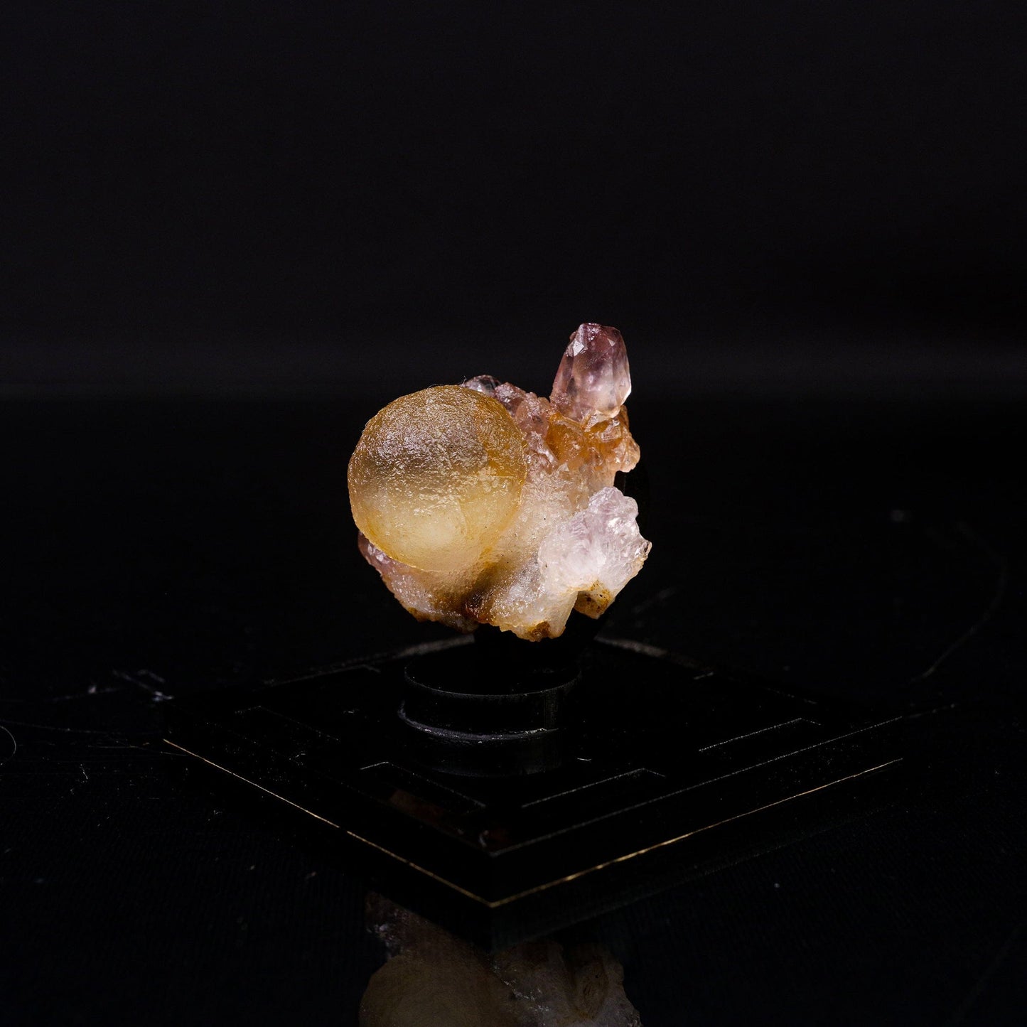 Fluorite Botryoidalon on Amethyst Natural Mineral Specimen # B 6719 – Fluorite
