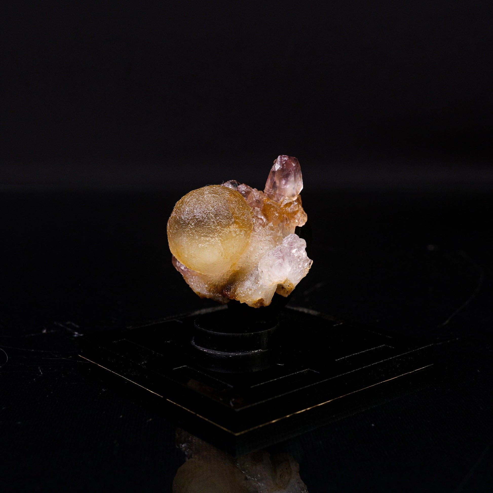 Fluorite Botryoidalon on Amethyst Natural Mineral Specimen # B 6719 – Fluorite