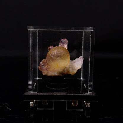 Fluorite Botryoidalon on Amethyst Natural Mineral Specimen # B 6719 – Fluorite