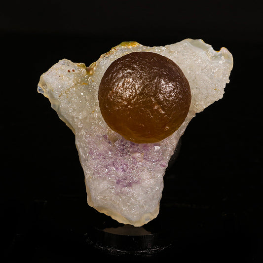 Fluorite botryoidal on Amethyst Natural Mineral Specimen # B 6833