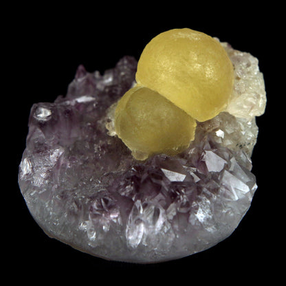 Fluorite Botryoidal on Amethyst Natural Mineral Specimen # B 4888 – Fluorite