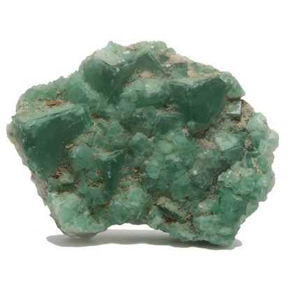 Green Fluorite Crystal Cluster | Natural Cubic Fluorite Specimen – Clusters