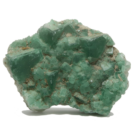 Green Fluorite Crystal Cluster | Natural Cubic Fluorite Specimen – Clusters