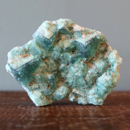 Green Fluorite Crystal Cluster | Natural Cubic Fluorite Specimen – Clusters