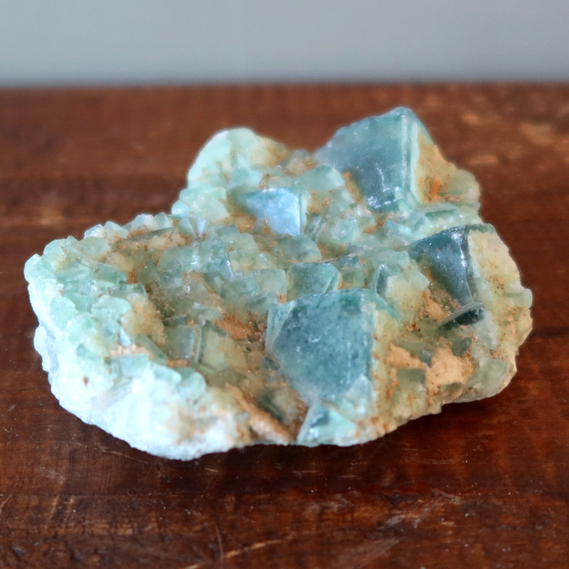Green Fluorite Crystal Cluster | Natural Cubic Fluorite Specimen – Clusters