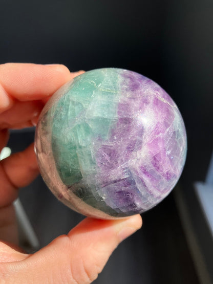 Pastel Rainbow Fluorite Sphere – 57mm Polished Crystal Ball